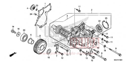 CARTER D'ENGRENAGE VFR1200XDF de 2015